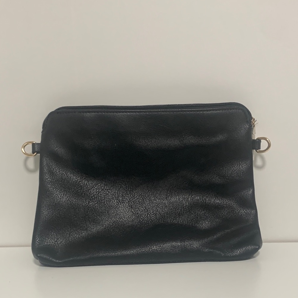 Elegant Black Leather Clutch